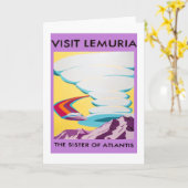 訪問のLemuriaの挨拶状 カード (黄色い花)
