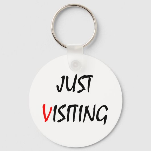 訪問中 キーホルダー (正面)