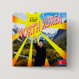 訪問北朝鮮 缶バッジ