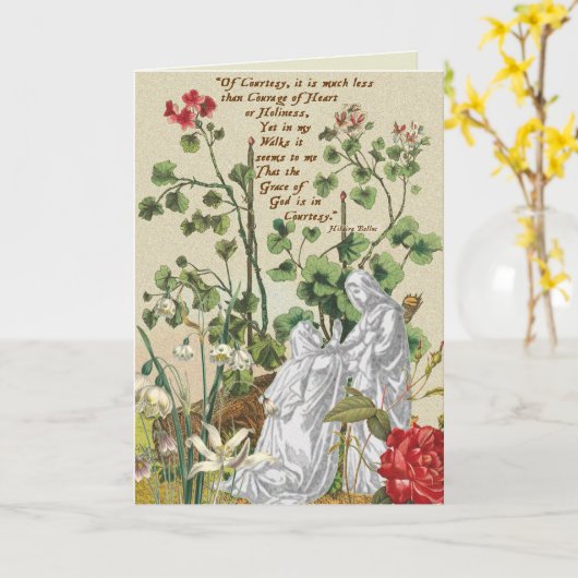 訪問空白のなカードヒレアBellocの礼儀 カード (黄色い花)