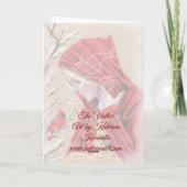 訪問者の赤いカーディナルカード シーズンカード (裏面)