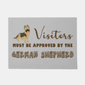 訪問者はドイツの羊飼いに承認されなければならない ドアマット (正面)