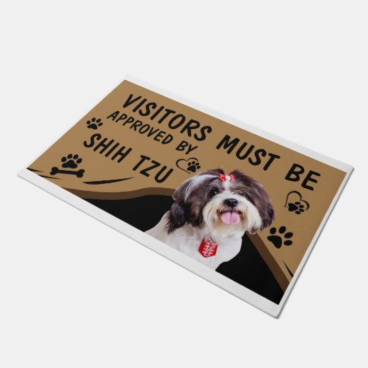 訪問者はSpringer Shin Tzuによって承認されなければならない ドアマット (アングル)