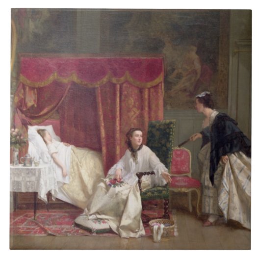 訪問者を歓迎します、1867年(キャンバスの油) タイル (正面)