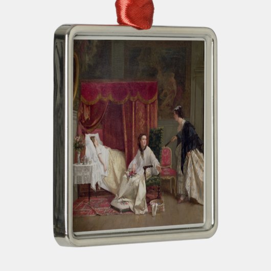 訪問者を歓迎します、1867年(キャンバスの油) メタルオーナメント (右)