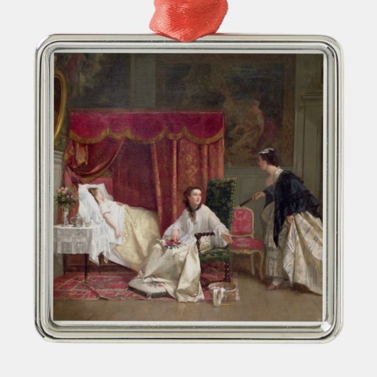 訪問者を歓迎します、1867年(キャンバスの油) メタルオーナメント (正面)