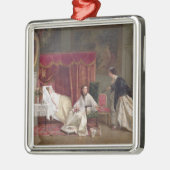 訪問者を歓迎します、1867年(キャンバスの油) メタルオーナメント (左)