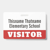 訪問者バッジ - 保護者 学校 - カスタマイズ可能 バッジ (正面)