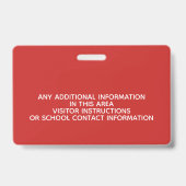 訪問者バッジ - 保護者 学校 - カスタマイズ可能 バッジ (裏面)