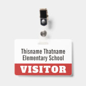 訪問者バッジ - 保護者 学校 - カスタマイズ可能 バッジ (正面 （クリップ付）)