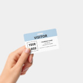 訪問者パス シンプル ロゴ ID バッジ (手持ち)