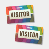 訪問者IDカード バッジ (正面＆裏面)