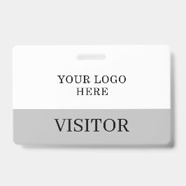 訪問者ID (白と灰色の水平カスタマイズ) バッジ