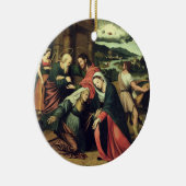 訪問(パネルの油) 2 セラミックオーナメント (右)