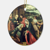 訪問(パネルの油) 2 セラミックオーナメント (左)