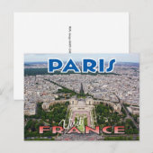 訪問…パリ，フランス – はがき (正面/裏面)