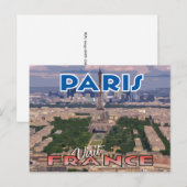訪問…パリ,フランス – はがき (正面/裏面)