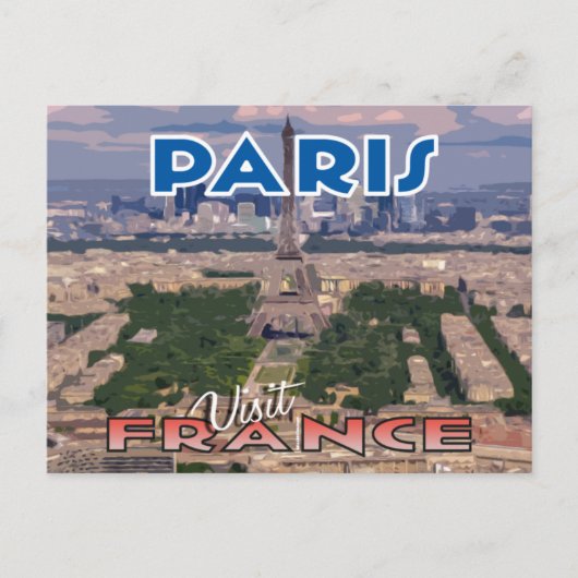 訪問…パリ,フランス – はがき (正面)