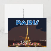 訪問…パリ,フランス – はがき (正面/裏面)