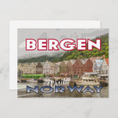 訪問…ベルゲン,ノルウェー – はがき (正面/裏面)