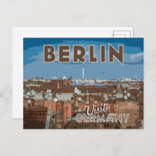 訪問…ベルリンのはがき ポストカード (正面/裏面)