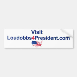 訪問LouDobbs4President.com バンパーステッカー