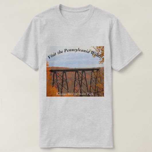 訪問PAウィルズ絵のような土産キンズア橋 Tシャツ (デザイン正面)