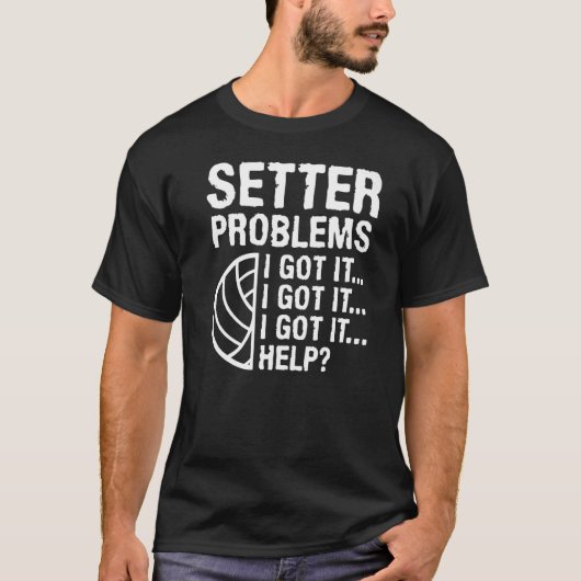 設定の問題It 得Volleyballプレ救済イヤー1 Tシャツ (正面)