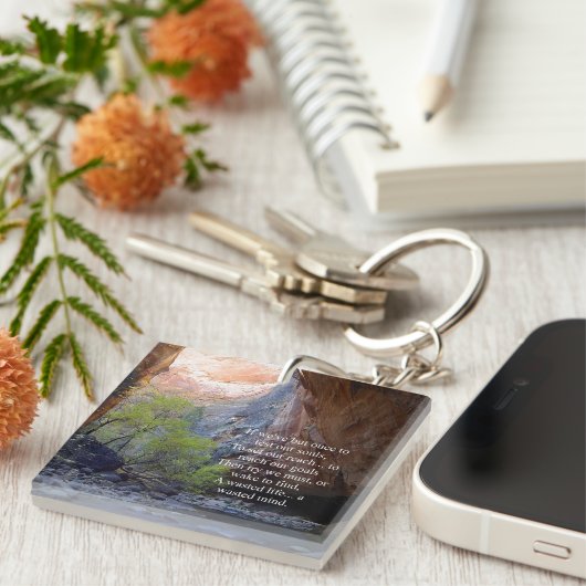 設定ゴール 感動的 キーホルダー (正面右)