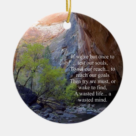 設定ゴール 感動的 セラミックオーナメント (正面)