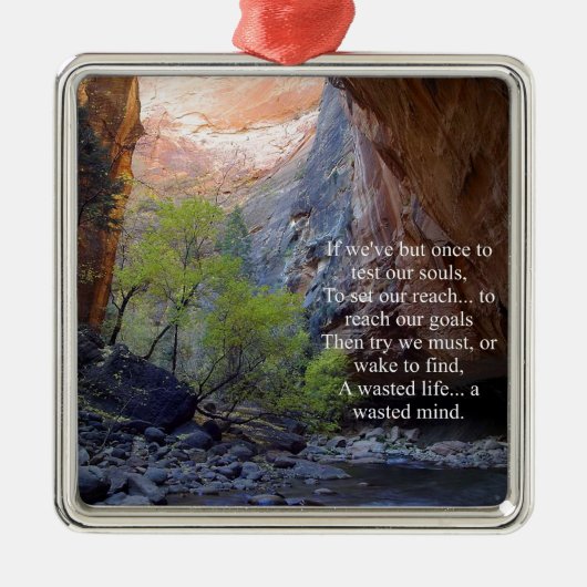 設定ゴール 感動的 メタルオーナメント (正面)