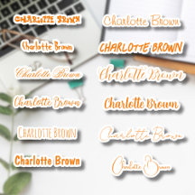 設定12 |透明なカスタムオレンジスタイリッシュ色の名前