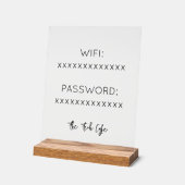 設定Wifi、パスワードサイモダンネージ アクリルサイン (傾斜)