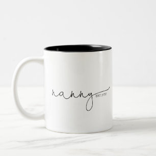 設立されたナニー Nanny Gift Mother's Day ツートーンマグカップ