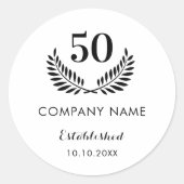 設立事業年度の企業名 ラウンドシール (正面)