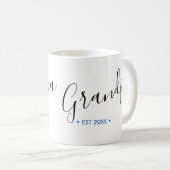 設立年パーソナライズされた コーヒーマグカップ (正面右)