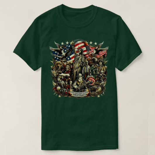 設立祝者のアメリカの歴史 Tシャツ (デザイン正面)