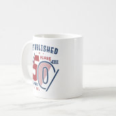 設立50年前 |誕生日ギフトアイディアII コーヒーマグカップ (正面左)