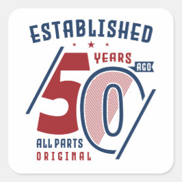 設立50年前 |誕生日ギフトアイディアII スクエアシール