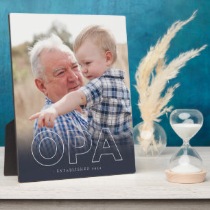 設立Opa年 父の日の写真 フォトプラーク