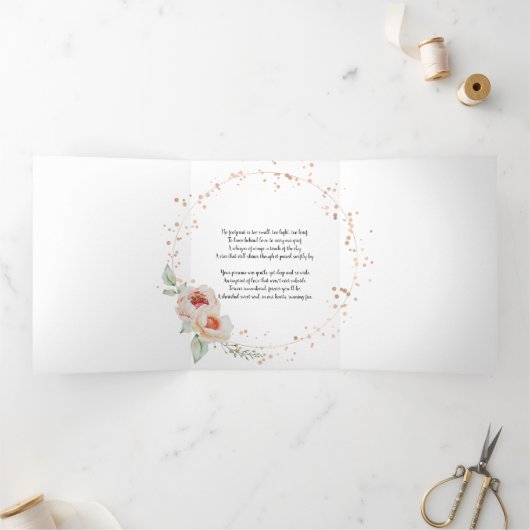 設置面積が小さすぎるカード 三つ折りクリスマスカード (内部)