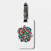 設計されたミュージカル ラゲッジタグ (裏面縦)