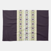 設計されたMauveフローラ キッチンタオル (横)