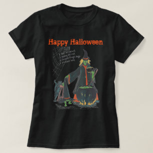 設計されている魔法使いのハロウィンの醸造物の恐い Tシャツ