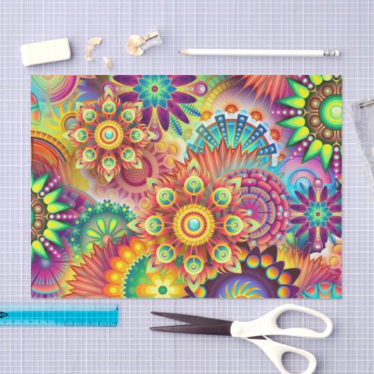 設計カスタムティッシュペーパーカラフル(decopauge) 薄葉紙 (クラフト)