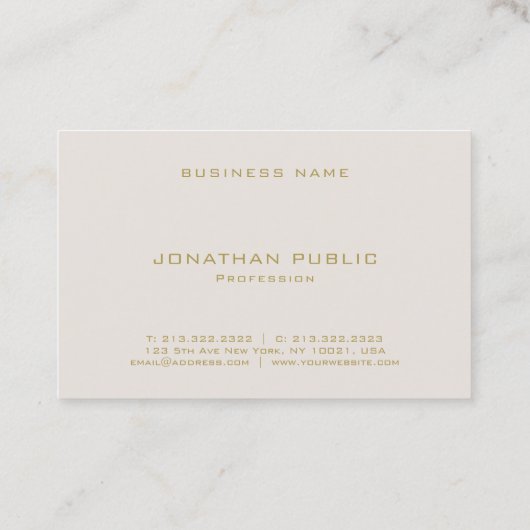 設計モダンテンプレートカラーエレガントラグジュアリー 名刺 (裏面)