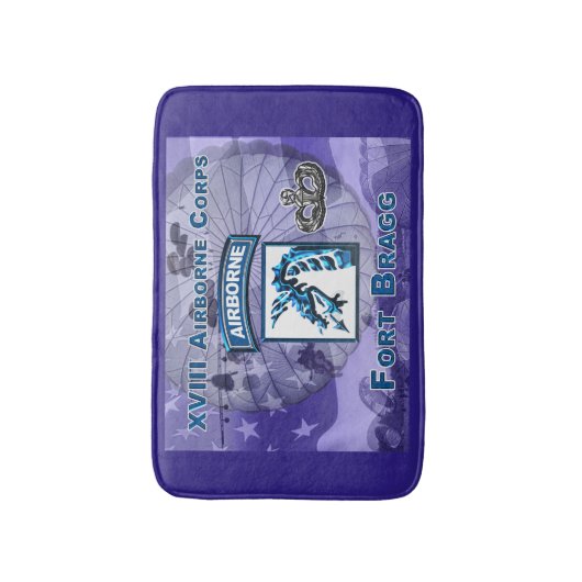 設計ユニークXVIII空挺部隊ギフトタンブラー バスマット (正面縦)