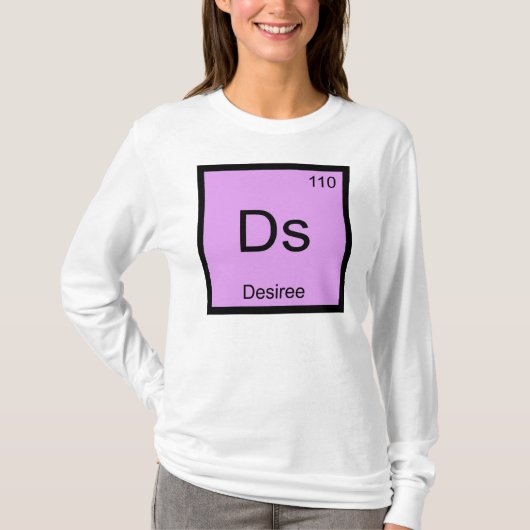 設計名化学元素周期表 Tシャツ (正面)