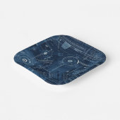 設計図のテクニカルスケッチ幾何学的 ペーパープレート (傾斜あり)