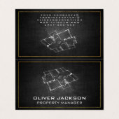 設計図の平面図 名刺 (外部フラット)